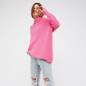 Free People Ottoman Slouchy Tunic - Electric Pink